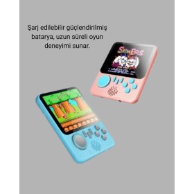 Resim TKÇ 666 Oyunlu Retro Mini Oyun Konsolu - 3.5" LCD Ekran ve Çift Kişilik Oyun 