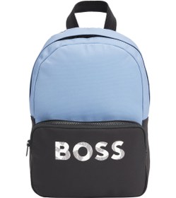 Resim Çocuk Logo Baskılı Kanvas Sırt Çantası - Mavi - One Size 