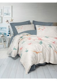 Resim Cotton Box Maritime Tek Kişilik Nevresim Takımı Kaija Mavi Mavi 