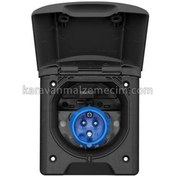 Resim Dış Elektrik Prizi Mıknatıslı Kapak Gömme 16ah - Siyah-134 