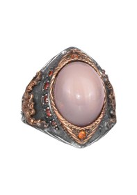 Resim 925 Ayar Gümüş Yüzük - Gerçek Oval Opal Taşı İle Tasarlanmış Şık Takı Parçası Gümüş 
