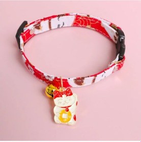 Resim Soulader Japon Tarzı S Beden Nylon Kedi Yaka Tasmalar Evcil Hayvanlar İçin Ayarlanabilir Sevimli Köpek Modası Yavru Kedi Aksesuarları Emniyet Tokalı Kolye 