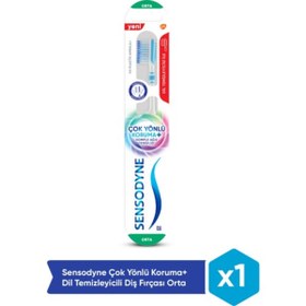 Resim Sensodyne Cok Yonlu Koruma Dıs Fırcası+Dıl Temızleyıcı 