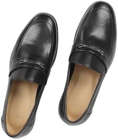 Resim Erkek Siyah Deri Loafer 