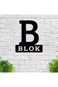 Resim zafrakreklam Apartman Site Bina Blok Yönlendirme B Blok 34x40 Cm Alüminyum Siyah 
