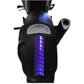 Resim Ok Tasarımlı Patlıcan Moru Çamurluk Kask Sticker Çınar Extreme 
