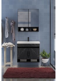 Resim Salvador Banyo Dolabı Çok Amaçlı Banyo Dolabı Siyah 