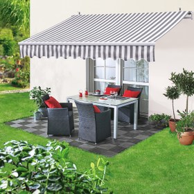 Resim Sunfun Polyester Tente Gri-Beyaz 300x200 cm 