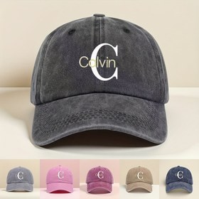 Resim Calvin Baskılı Ayarlanabilir Snapback Beyzbol Şapkası - Hafif Nefes Alabilen Unisex Şapka, Kampçılık, Plaj ve Günlük Kullanım için, 6 Renk (Lacivert, Kahverengi, Pembe, Gri, Siyah, Koyu Mavi), Dış Mekan Şapkası, Elde Yıkama 