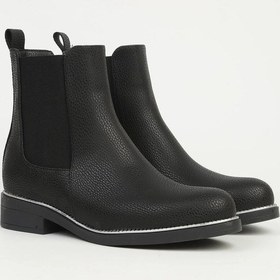 Resim Pierre Cardin 55086 Gümüş Detaylı Lastikli Chelsea Kadın Bot 867800000761 01 Siyah Siyah 