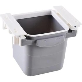 Resim Inura Global® Mini Masa Çöp Kovası Plastik Tezgah Altı Geri Çekilebilir Yapışkanlı Görünmez Bölme Pratik 