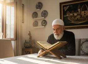 Resim Geleneksel El Oyması Ahşap Rahle - Katlanabilir Kur’an-ı Kerim Standı - Selçuklu Motifli Kitap Okuma Sehpası 