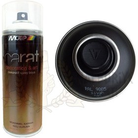 Resim Motip Carat Mat Siyah Sprey Boya 400 ML - Ral9005 