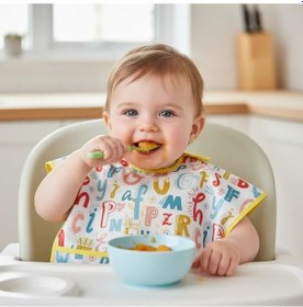 Resim Babyjem Baskılı Blw Kolsuz Mama Önlüğü Balon Desen 