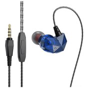 Resim Ximistore9 Qkz Ak2 Kulak İçi Kablolu Kulaklık 3.5mm Mikrofonlu Ses Kalitesi Güçlü Müzik Spor Kulaklığı Mavi AK2 
