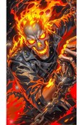 Resim aydın garage Ghost-Rider Kapı Direk Kaplama Folyosu BASKILI STİCKER Sağ-Sol 2 Adet 22*50 CM 