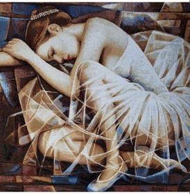 Resim Figüratif Seri-38 Dokuma Goblen Kumaş-Balerin 