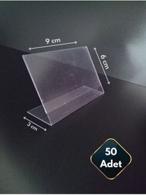 Resim Global Türk 50 Ad Etiketlik isimlik Kartvizitlik 6x9 cm Plastik Kağıt Tutucu Stand Ürün Fiyat Etiketliği Ayaklı 