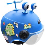 Resim Magideal Suntek Sevimli Çocuk Motosiklet Kaskı Mavi 