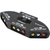 Resim Keepro Rca Audio Video Kompazit Seçici 3in1 Ses Video Anahtarlı Splitter 