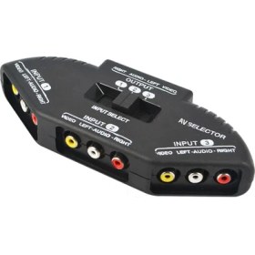 Resim Keepro Rca Audio Video Kompazit Seçici 3in1 Ses Video Anahtarlı Splitter 