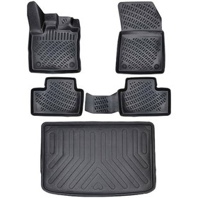 Resim Rizline Renault Captur 2021 Sonrası 3D Paspas Ve Üst Bagaj Havuzu 