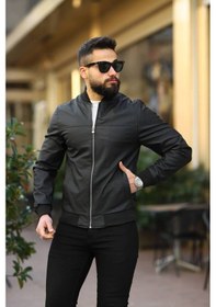 Resim Erkek Bomber Ceket Siyah Carbon 