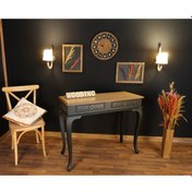Resim Wooding 120 Cm Çekmeceli Masif Siyah Naturel Dresuar (548589834) Siyah 