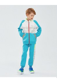 Resim Skechers 2Xı-Lock B Full Zip Hoodie Sweatshirt Büyük Erkek Çocuk Kırık Beyaz Sweatshirt Sk241075-102 