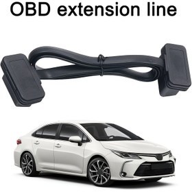 Resim OBD2 Uzatma Kablosu, Esnek Düz OBD Genişletme Kablosu, Motor ECU Teşhis Onarım Konnektörü, Araç Teşhis Aracı Aksesuarı 