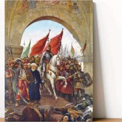 Resim Fatih Sultan Mehmed Tuval Tablo Baskısı, Osmanlı İmparatorluğu Tarihi Savaş Sahnesi, Art Deco, Klasik ve Modern Stil, Mürekkep Ortamı, Çerçevesiz, Ev Ofisi, Oturma Odası, Yatak Odası, Restoran, İç ve Dış Mekan, İlkbahar ve Yaz Duvar Asma Dekoru 