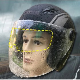 Resim Motosiklet Kaskı Için Yağmur Kaydırıcı Film 