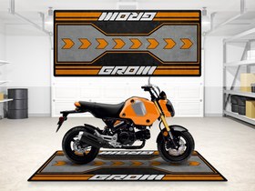 Resim GROM İçin Tasarlanmış Motosiklet Matı - MM7265 - Orange / Standart / 260cm x 120cm 