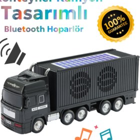 Resim Polygold Kamyon Model Araba Kablosuz Hoparlör TF Kart USB Bluetooth FM Radyo Aux Destekli Bluetooth Speaker 