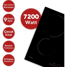 Resim Kumtel İndüksiyonlu Cam Ankastre Ocak HI6-4TB 