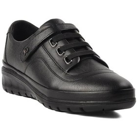 Resim Voyager Siyah Hakiki Deri Kadın Düz Rahat Günlük Ayakkabı Çok Renkli 