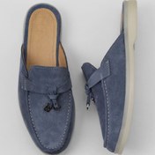 Resim Bueno Shoes Mavi Süet Kadın Düz Terlik 05wt103 