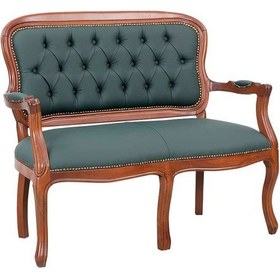 Resim Masifart_Mobilya Masifart Canter Klasik Açık Ceviz Lükens Kanepe Ikili Koltuk 