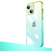 Resim UnDePlus Apple Iphone 14 Plus Kılıf Sararmaz Transparan Renkli Kamera Lensli Kapak 