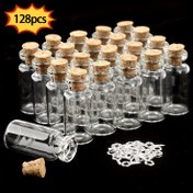 Resim 128 adet YWLI Cam Vial Seti, Şeffaf Mini Şişeler - DIY Takılar, Düğün Parti Hediyeleri ve Bireysel Mesajlar için İdeal - Dayanıklı, BPA'sız, Elde Yıkan, Düğün Süsleri|Dekoratif Camlar|Güvenli Teneke Kapanışı, Küçük Cam Şişe 