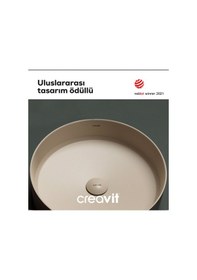 Resim Creavit Loop Yuvarlak Çanak Lavabo Ø45 Cm Mat Cappuccino Lp145-00cm00e-00 