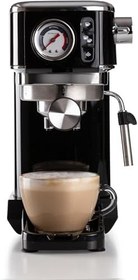 Resim Ariete Espresso Slim Metal 1381, manometreli kahve makinesi, kahve tozu ve ESE kapsülleri ile uyumlu, 15 bar Max, filtre 1 veya 2 fincan, Cappuccino başlığı, 1300 W, Siyah 