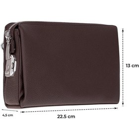 Resim Bloominbag Forte Wrist Espresso Roast Unisex Kilitli Clutch Çanta Kahverengi 