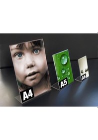 Resim A5 L-Tipi Yatay Şeffaf Föylük Menü Fiyatlık Broşürlük Etiketlik ( 