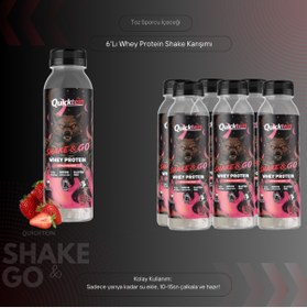 Resim Quicktein - Shake & Go 40g Whey Protein - 6lı Paket 