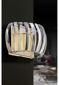 Resim İstanbul Avize Venüs Gold Oval Kenarlı Kristal Taşlı Aplik 