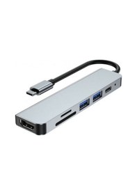 Resim 6 In 1 Type C To Hdmı / 2 USB 3.0- USB-C Pd- Sd Tf Çevirici Kablo 