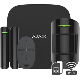 Resim Ajax Hubkit Plus Kablosuz Alarm Seti Wifi / Starterkit Plus Seti Siyah 