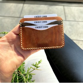 Resim MESACRAFT Hakiki Deri Cüzdan ,unisex Süper Crayz Deri, Ince Model Kredi Kartı & Kartvizitlik, 