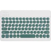 Resim Novahub Bt Klavye + Usb Kablo, Şarj Edilebilir, Sessiz, Çoklu Sistem Uyumluluğu, Koyu Yeşil, 30 Gün Çalışma Süresi 